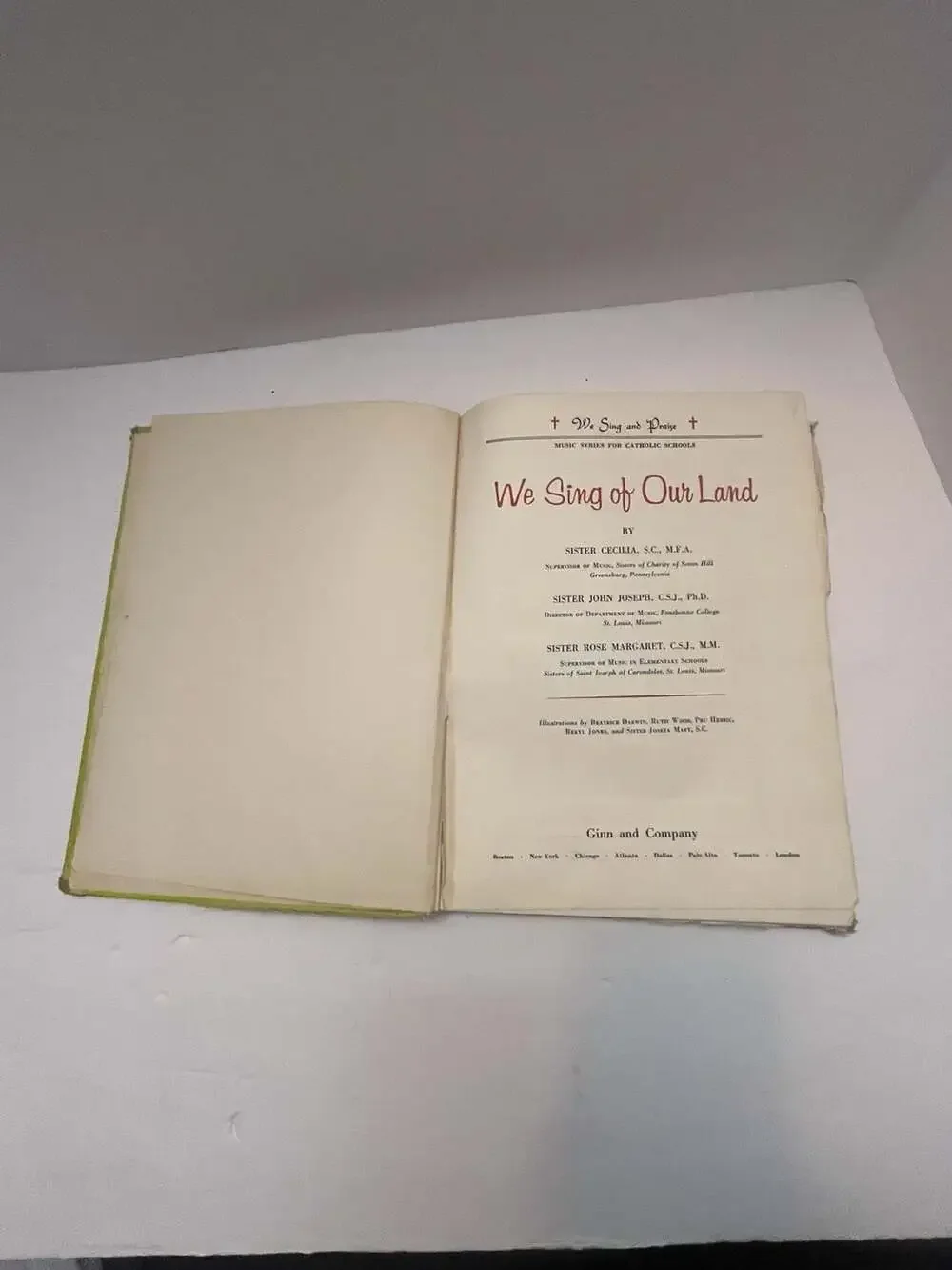 Vintage We Sing of Our Land Music Book Ginn and Company Catholic Schools
